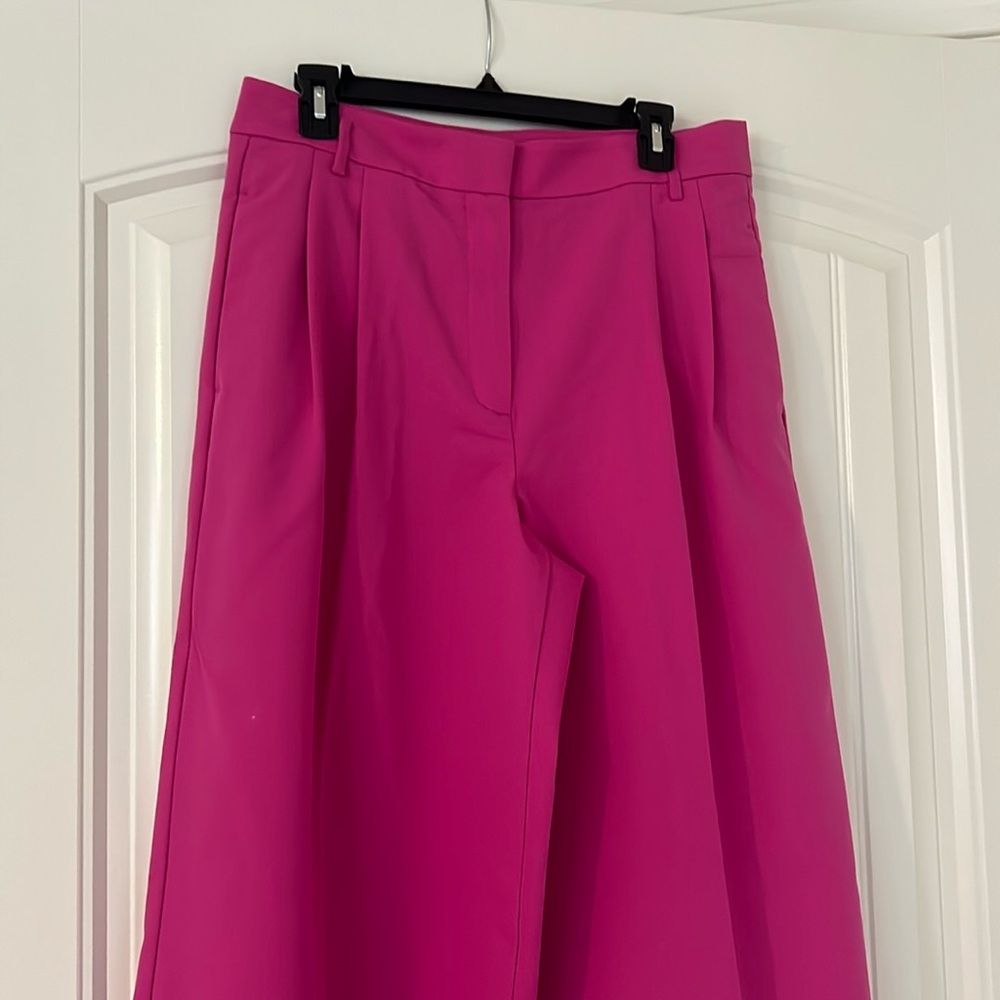 Ann Taylor Pink Wide-Leg Trousers